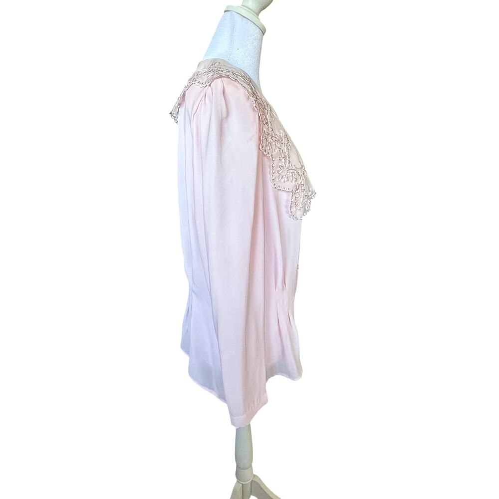 Nicola vintage baby pink sheer blouse - Picture 4 of 6
